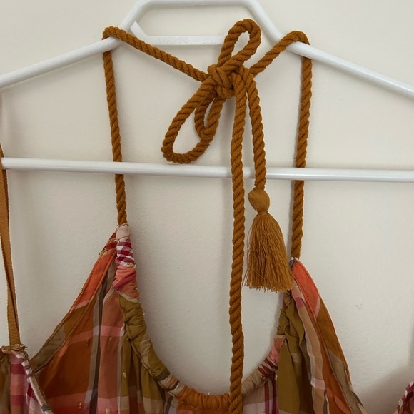 Aerie Colorful Plaid Halter Dress - Picture 6 of 7